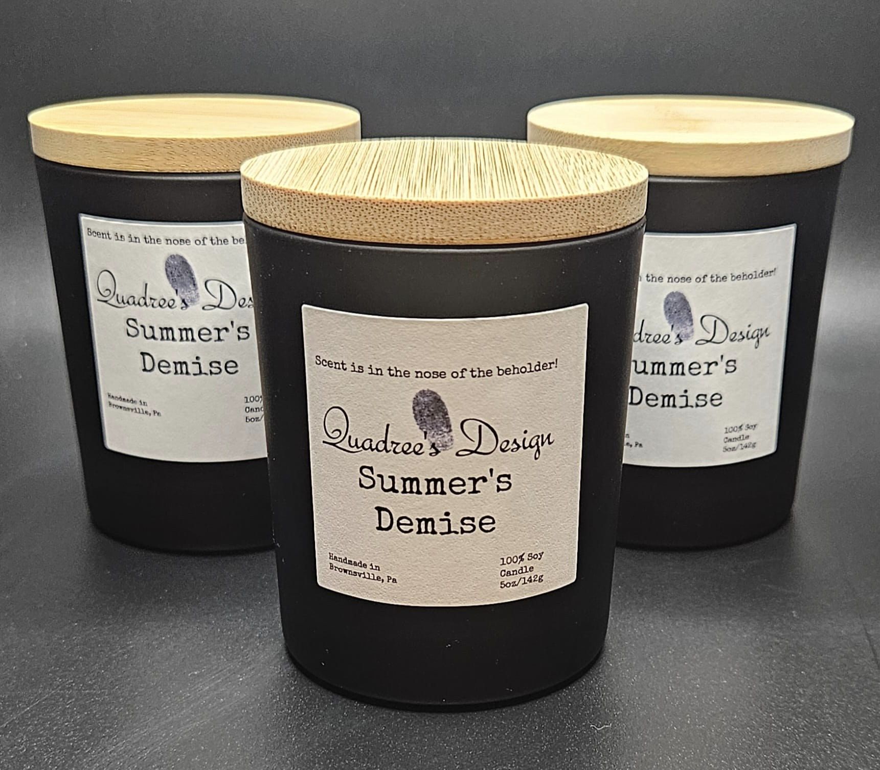 Summer Rees Summer's Demise Candles – Quadree's Design LLC